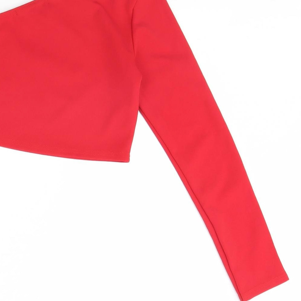Misspap Womens Red   Basic Blouse Size S