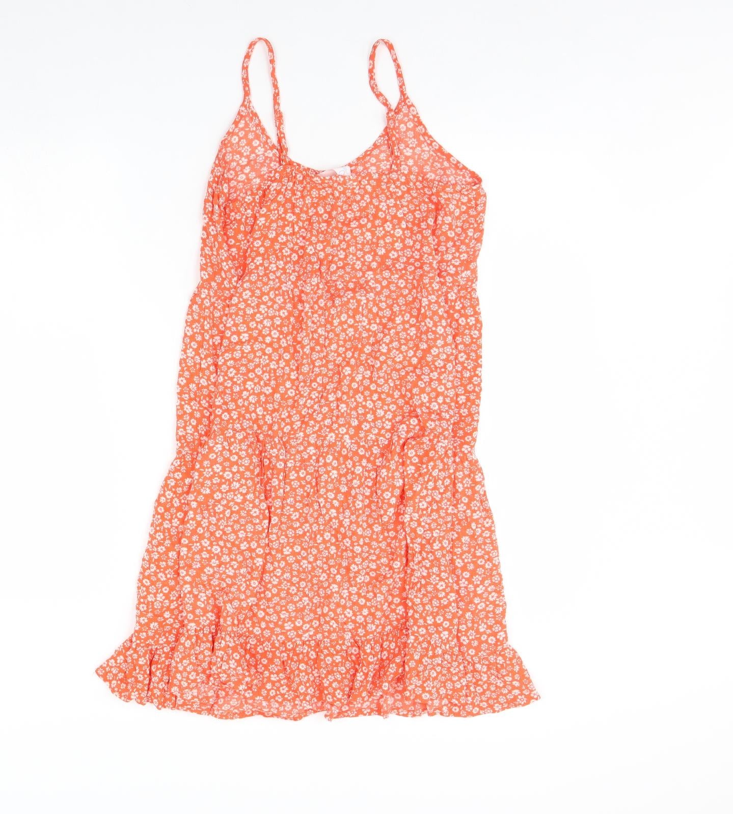 Primark Womens Orange Floral  Shift  Size 8