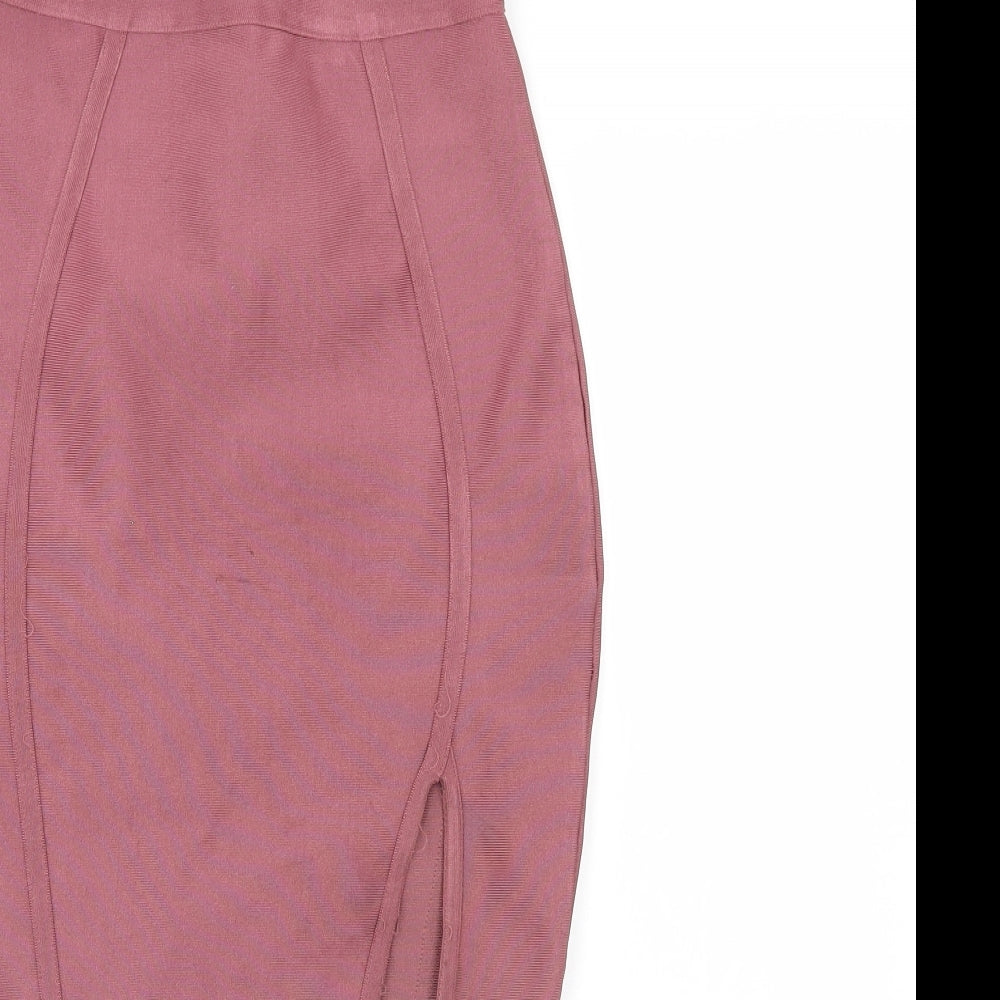 pretty little Thing Womens Pink   Straight & Pencil Skirt Size 8