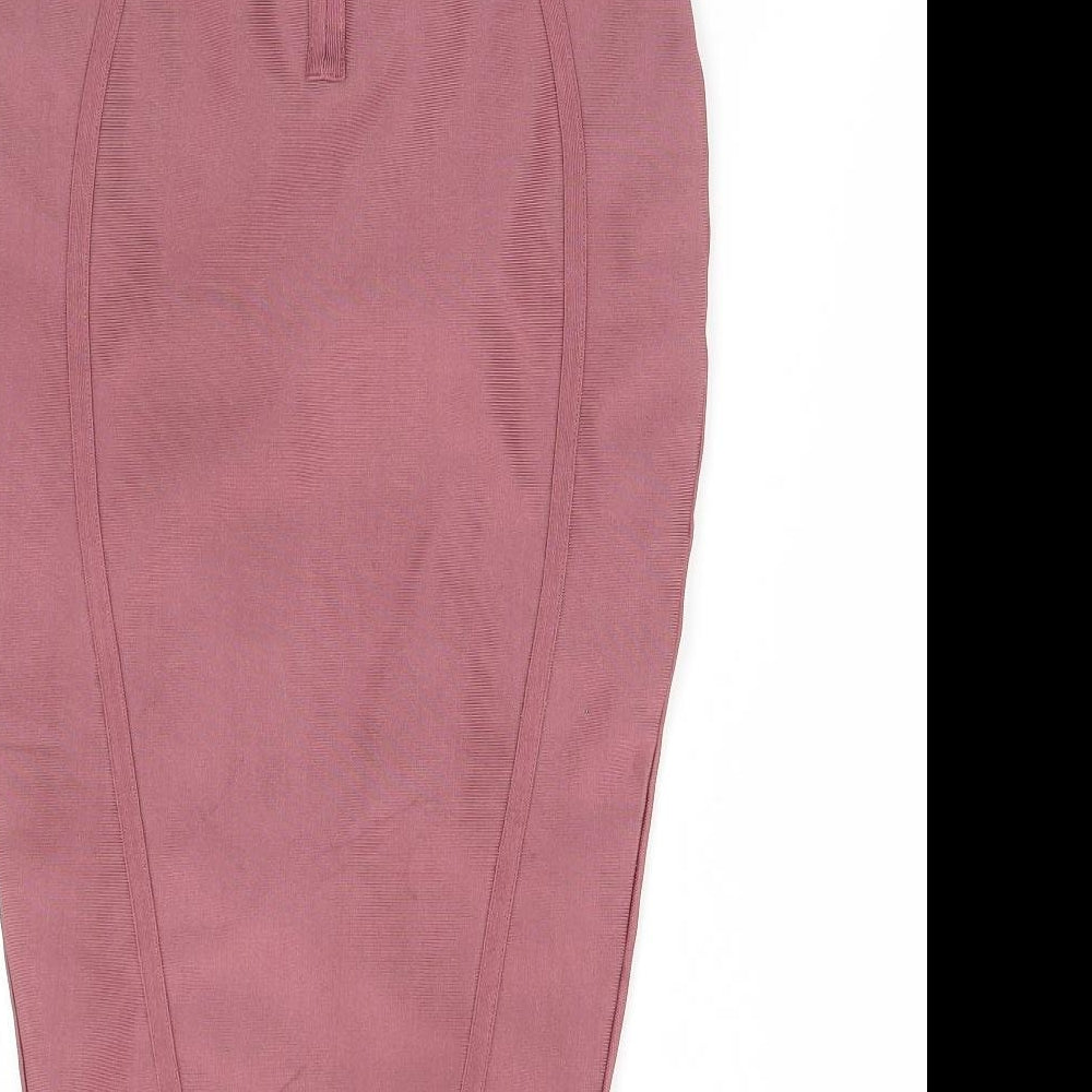 pretty little Thing Womens Pink   Straight & Pencil Skirt Size 8