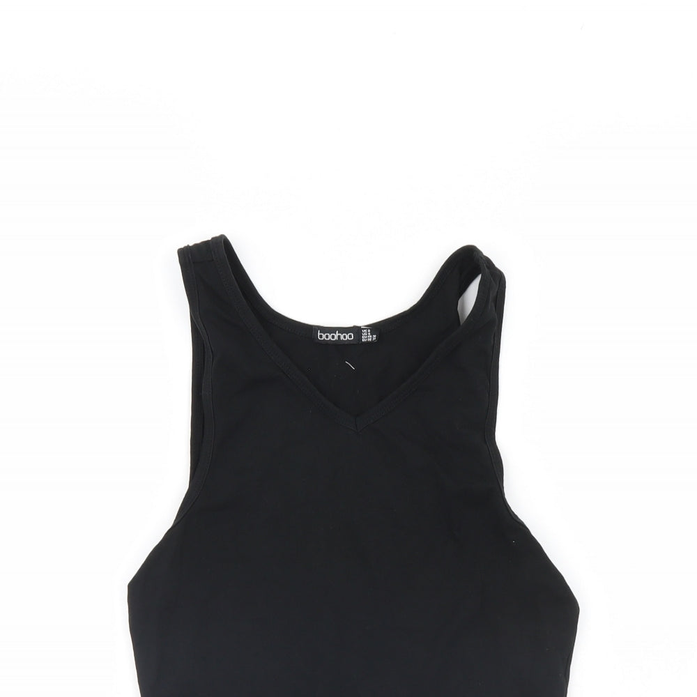 Boohoo Womens Black   Bodysuit One-Piece Size 8