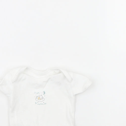 George Baby White   Babygrow One-Piece Size 3-6 Months  - I am four months old