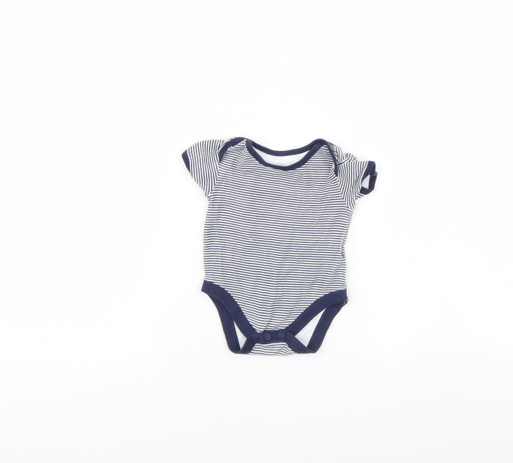 George Baby White Striped Babygrow One-Piece Size 3-6 Months