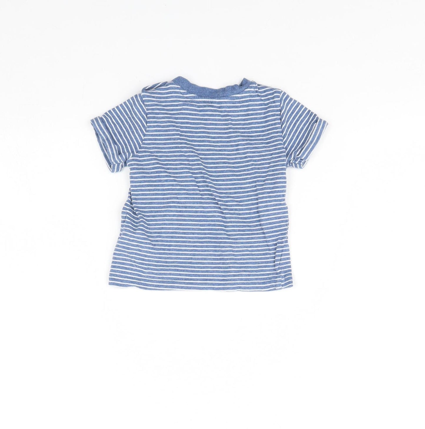 F&F Baby Blue Striped  Basic T-Shirt Size 6-9 Months