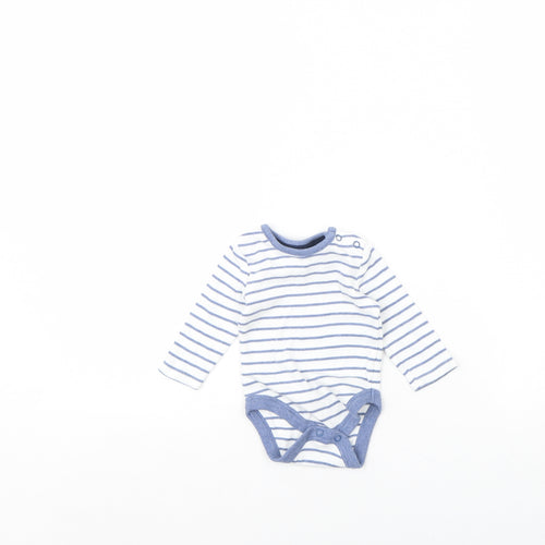 George Baby Blue Striped  Babygrow One-Piece Size 0-3 Months
