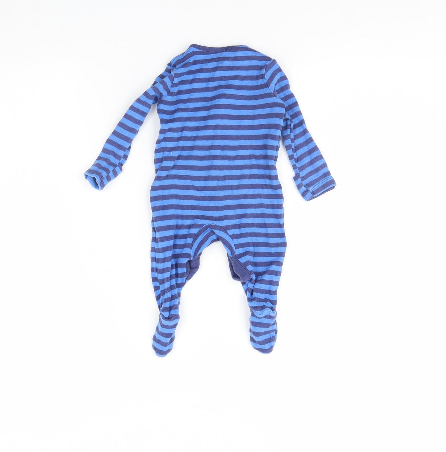 fred & flo Baby Blue Striped  Babygrow One-Piece Size 0-3 Months