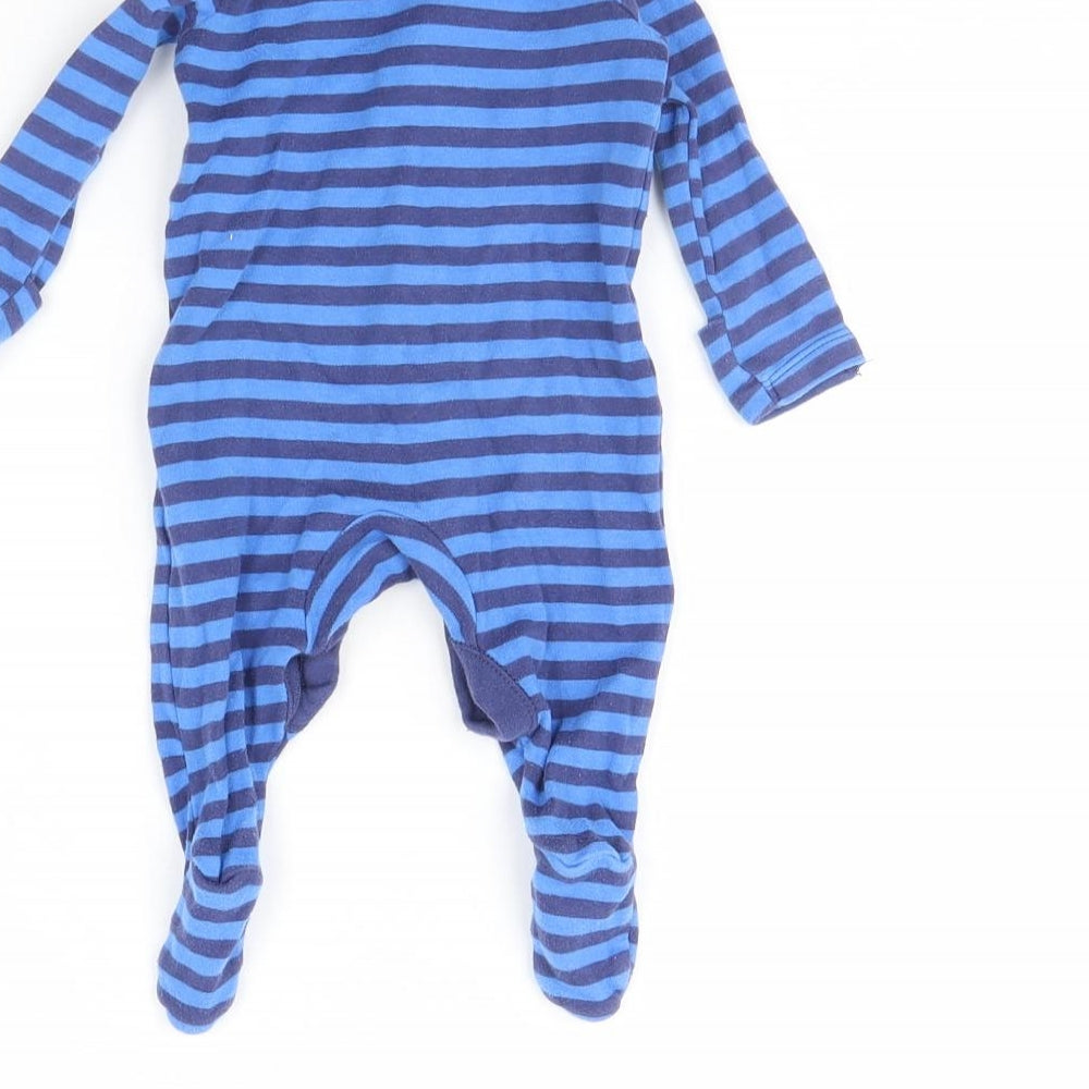 fred & flo Baby Blue Striped  Babygrow One-Piece Size 0-3 Months