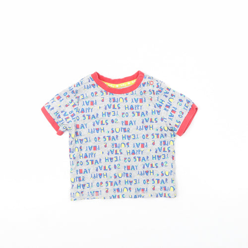 TU Baby Grey Spotted  Basic T-Shirt Size 6-9 Months  - star