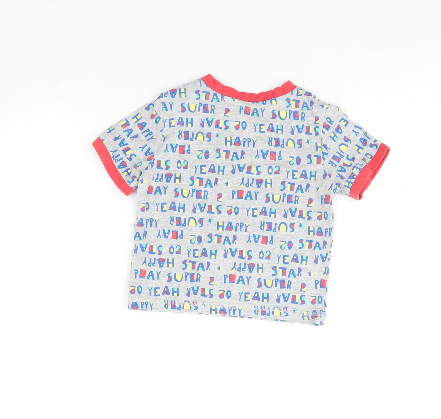 TU Baby Grey Spotted  Basic T-Shirt Size 6-9 Months  - star