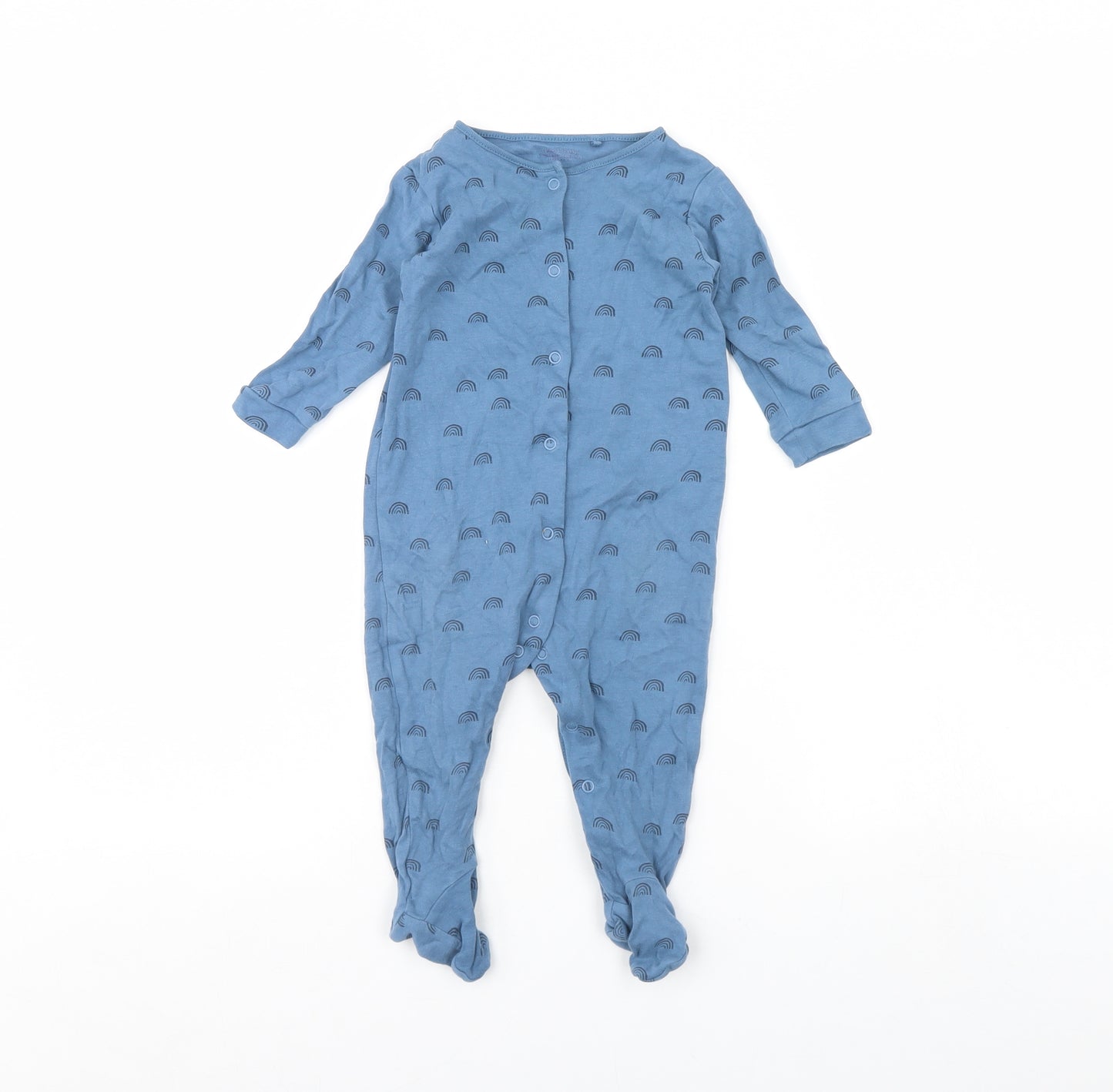 NEXT Baby Blue Spotted  Babygrow One-Piece Size 9-12 Months