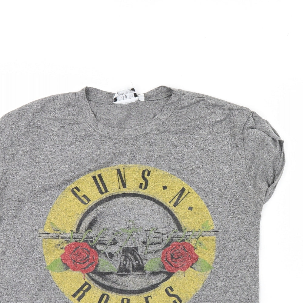 Guns N' Roses Womens Grey   Basic T-Shirt Size 12