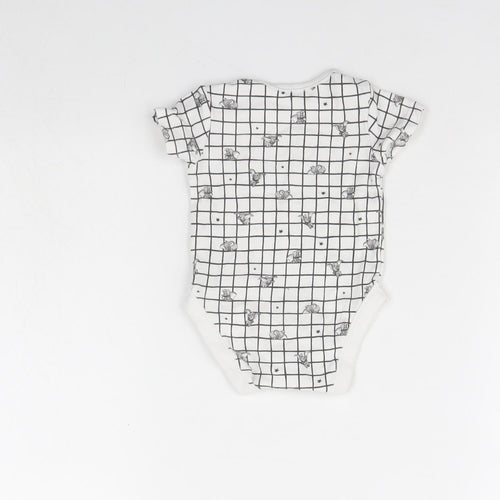 George Baby White Check  Babygrow One-Piece Size 0-3 Months  - Disney