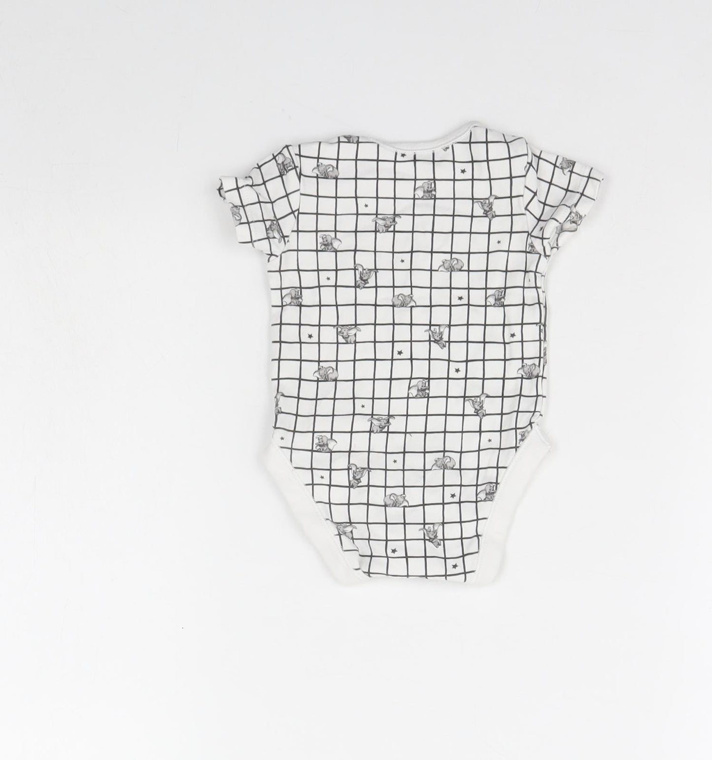George Baby White Check  Babygrow One-Piece Size 0-3 Months  - Disney