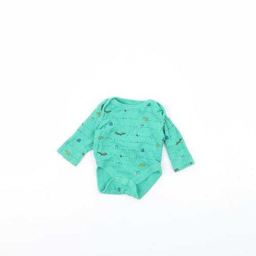 Primark Baby Green Spotted  Babygrow One-Piece Size 0-3 Months