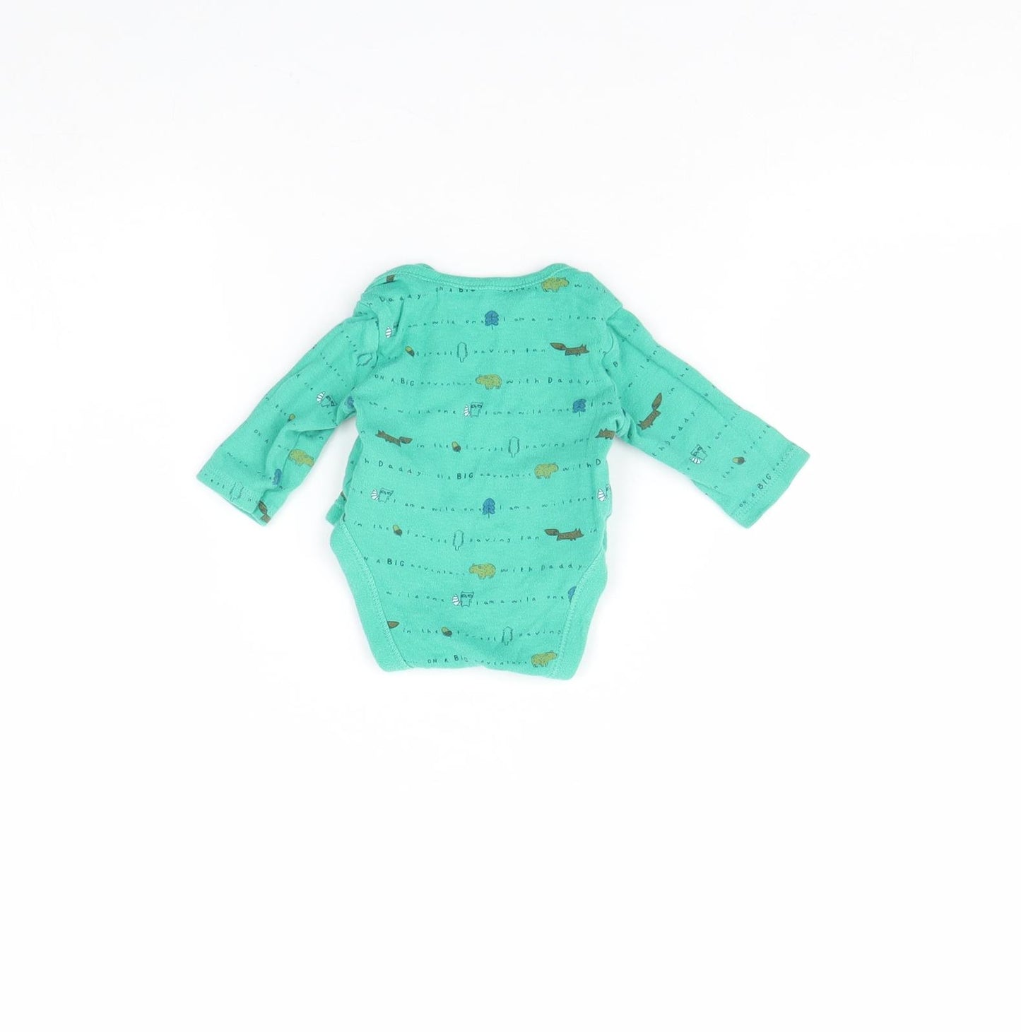 Primark Baby Green Spotted  Babygrow One-Piece Size 0-3 Months