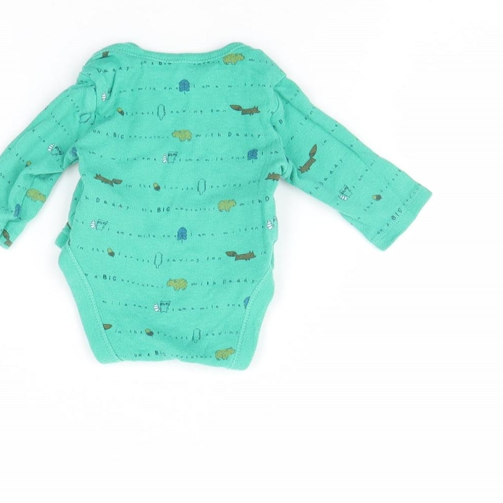 Primark Baby Green Spotted  Babygrow One-Piece Size 0-3 Months