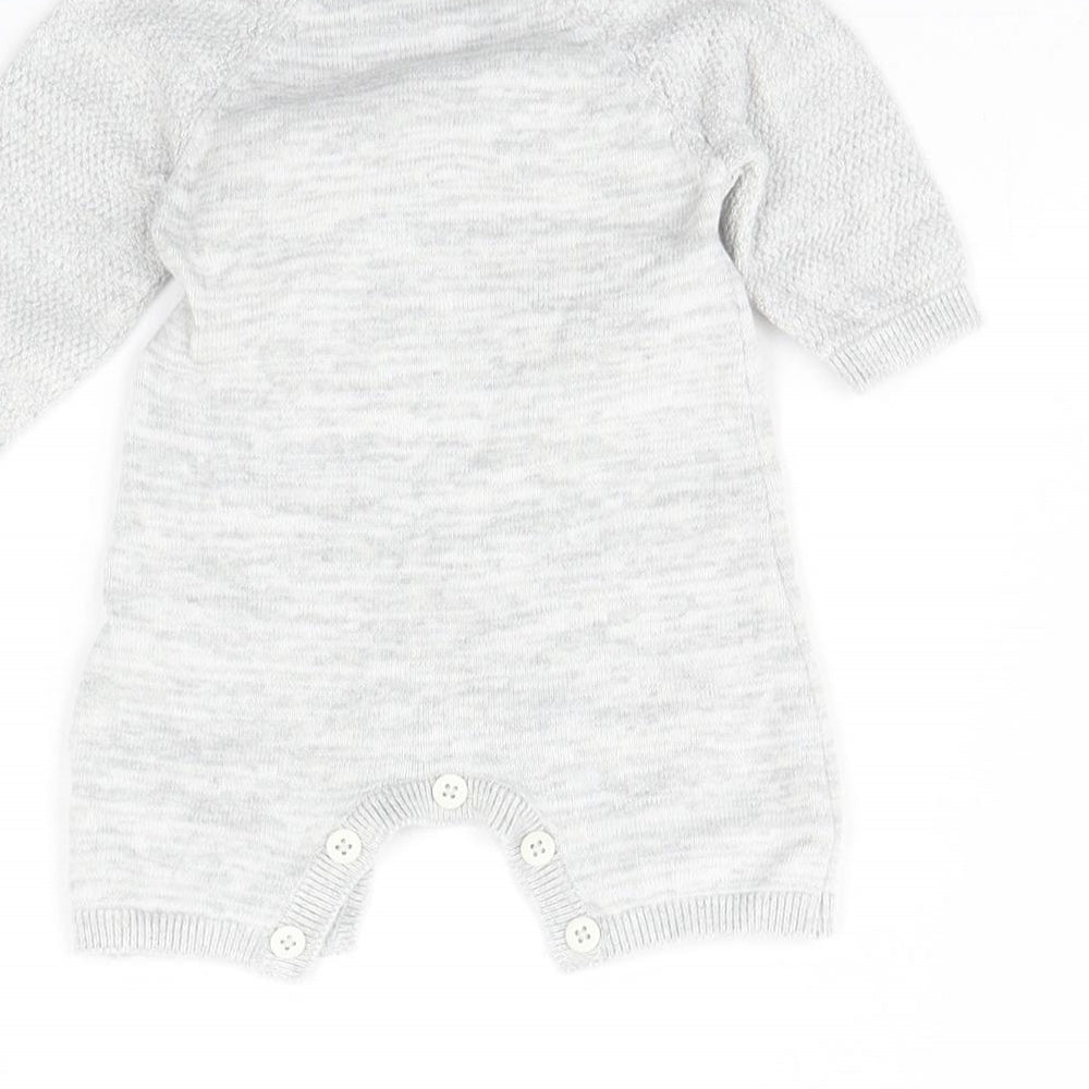 George Baby Grey   Babygrow One-Piece Size 0-3 Months