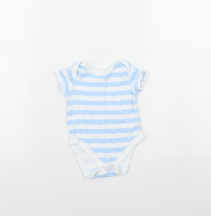 George Baby Blue Striped  Babygrow One-Piece Size 3-6 Months