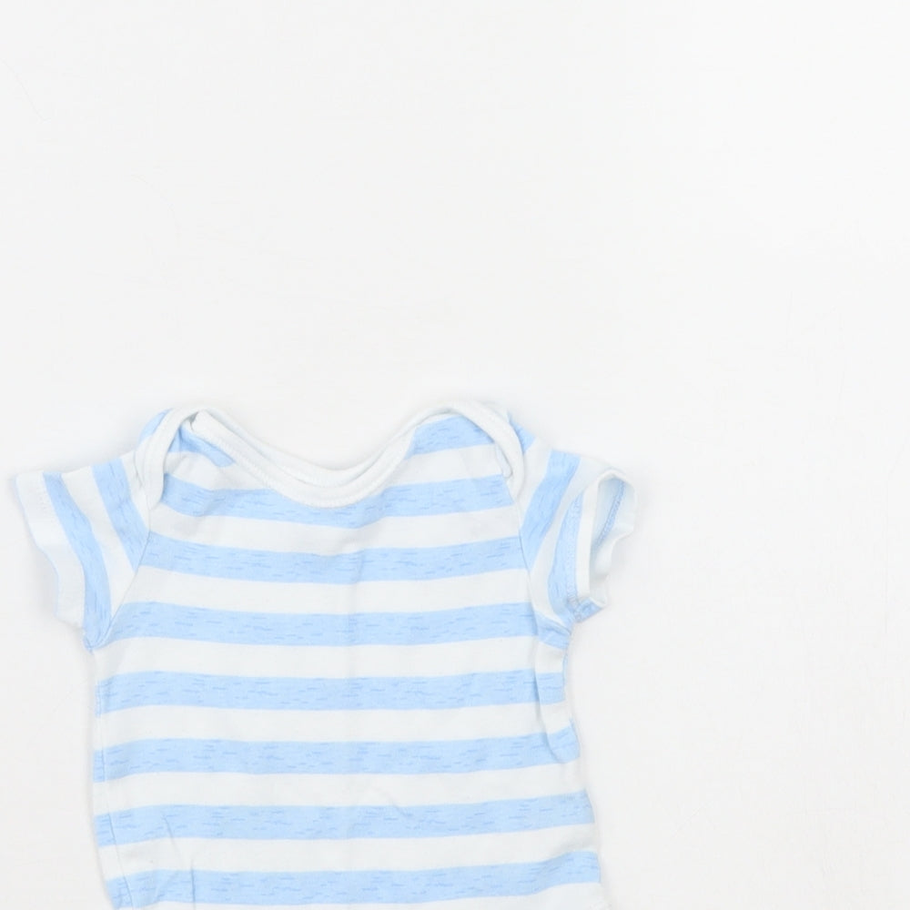 George Baby Blue Striped  Babygrow One-Piece Size 3-6 Months
