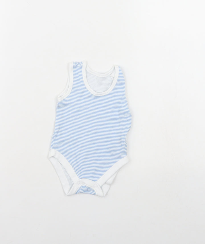 Nutmeg Baby Blue Striped Babygrow One-Piece Size 0-3 Months