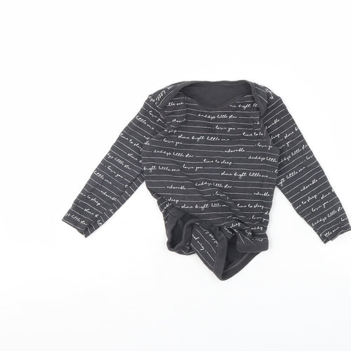 George Baby Grey Striped  Babygrow One-Piece Size 18 Months