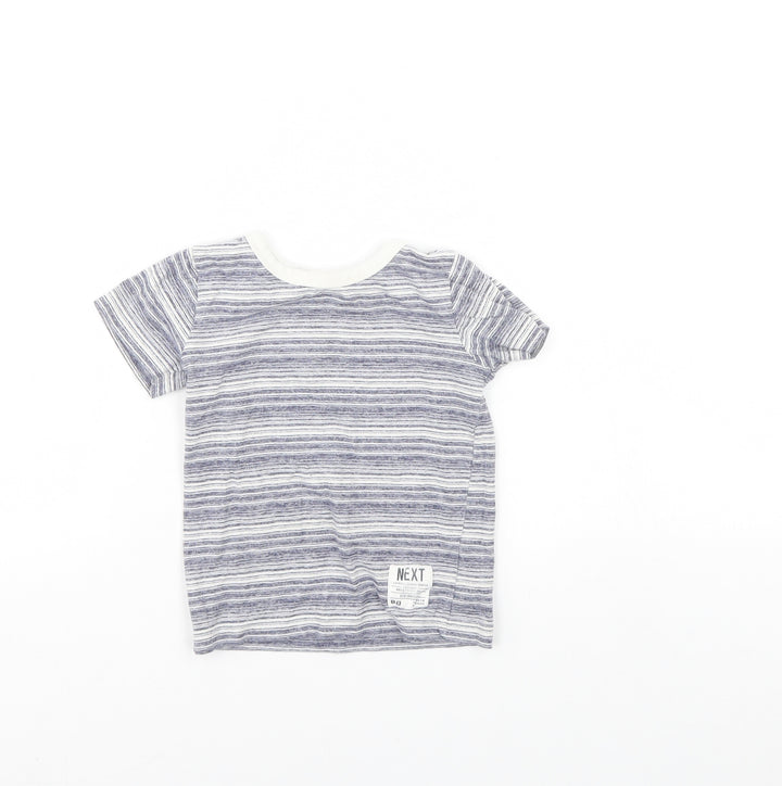 NEXT Baby Blue Spotted Basic T-Shirt Size 12 Months
