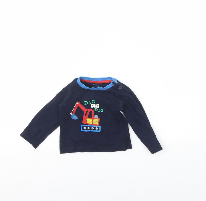 Early Days Baby Blue   Basic T-Shirt Size 6-9 Months  - Tractor