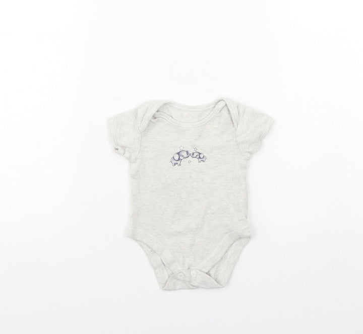 George Baby Grey   Babygrow One-Piece Size 0-3 Months  - Elephant