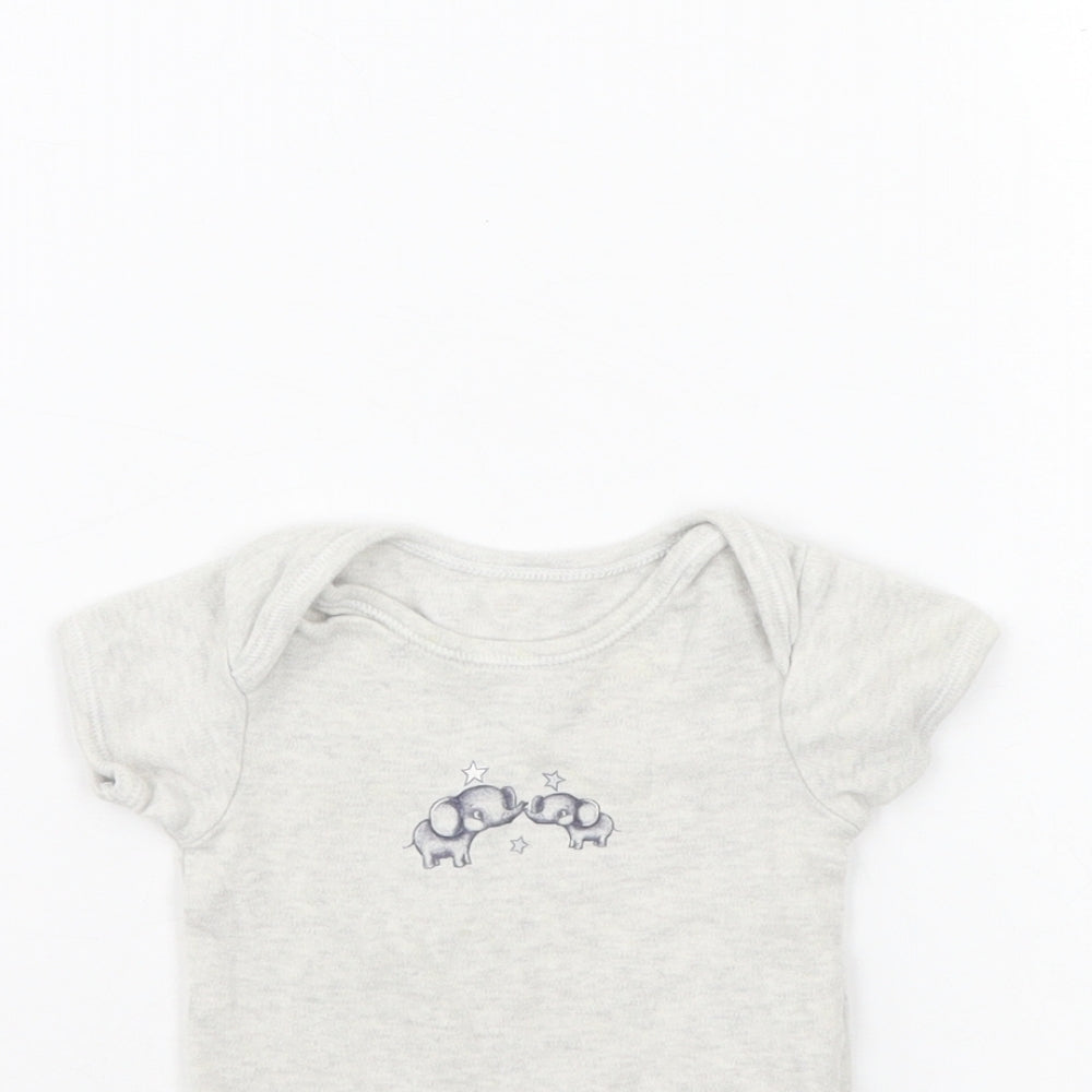 George Baby Grey   Babygrow One-Piece Size 0-3 Months  - Elephant