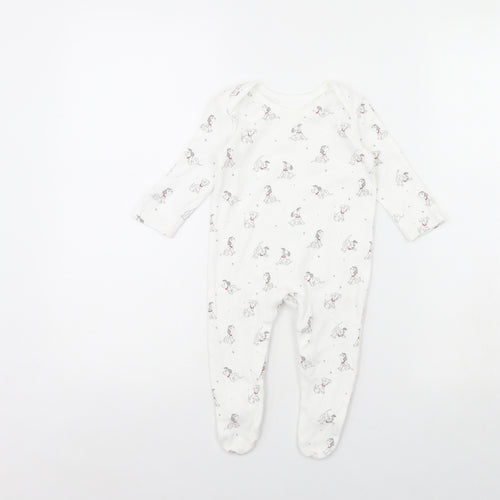 Disney Baby White Animal Print  Babygrow One-Piece Size 3-6 Months  - Disney