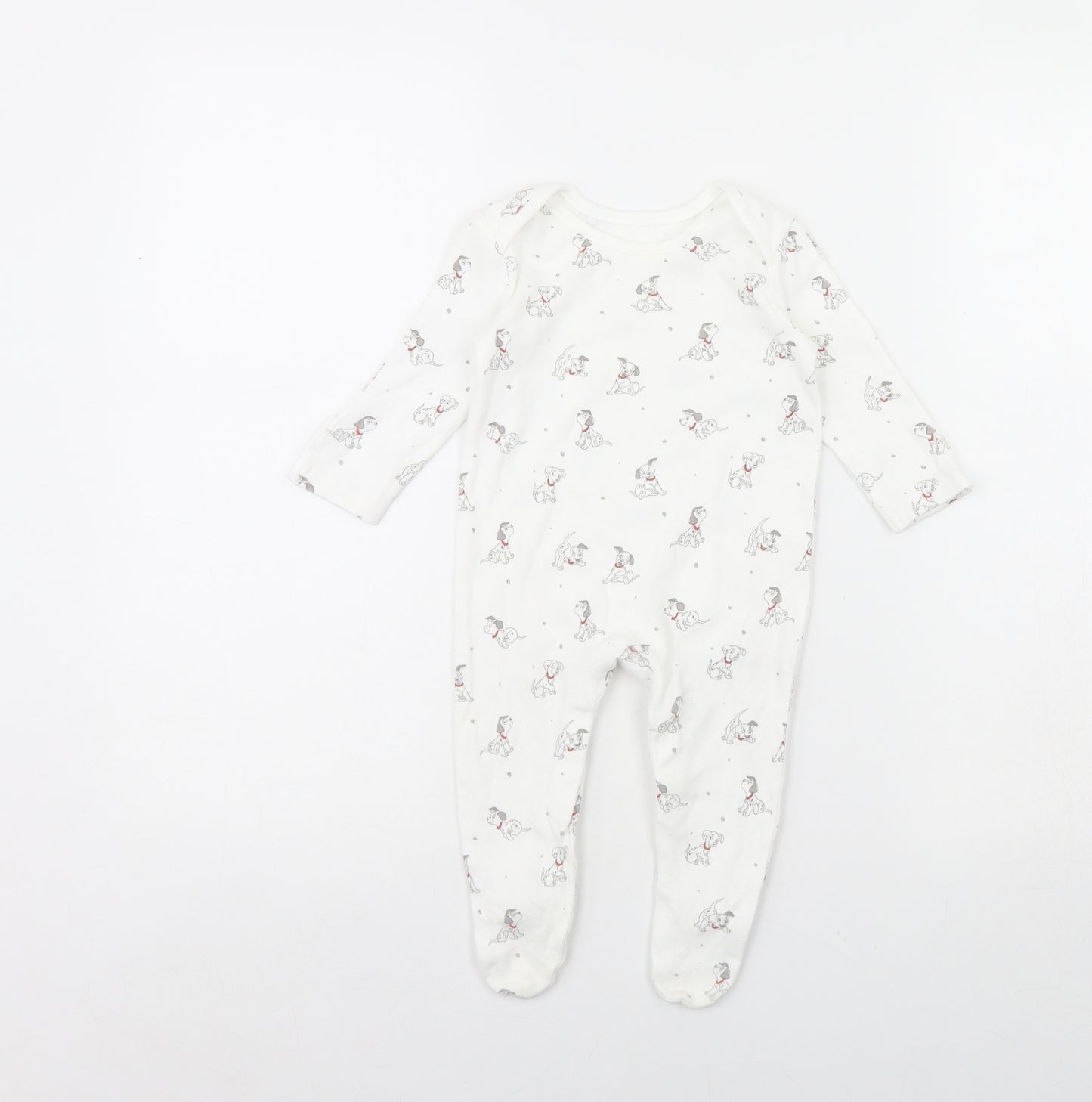 Disney Baby White Animal Print  Babygrow One-Piece Size 3-6 Months  - Disney
