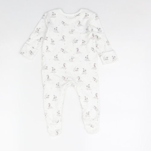 Disney Baby White Animal Print  Babygrow One-Piece Size 3-6 Months  - Disney