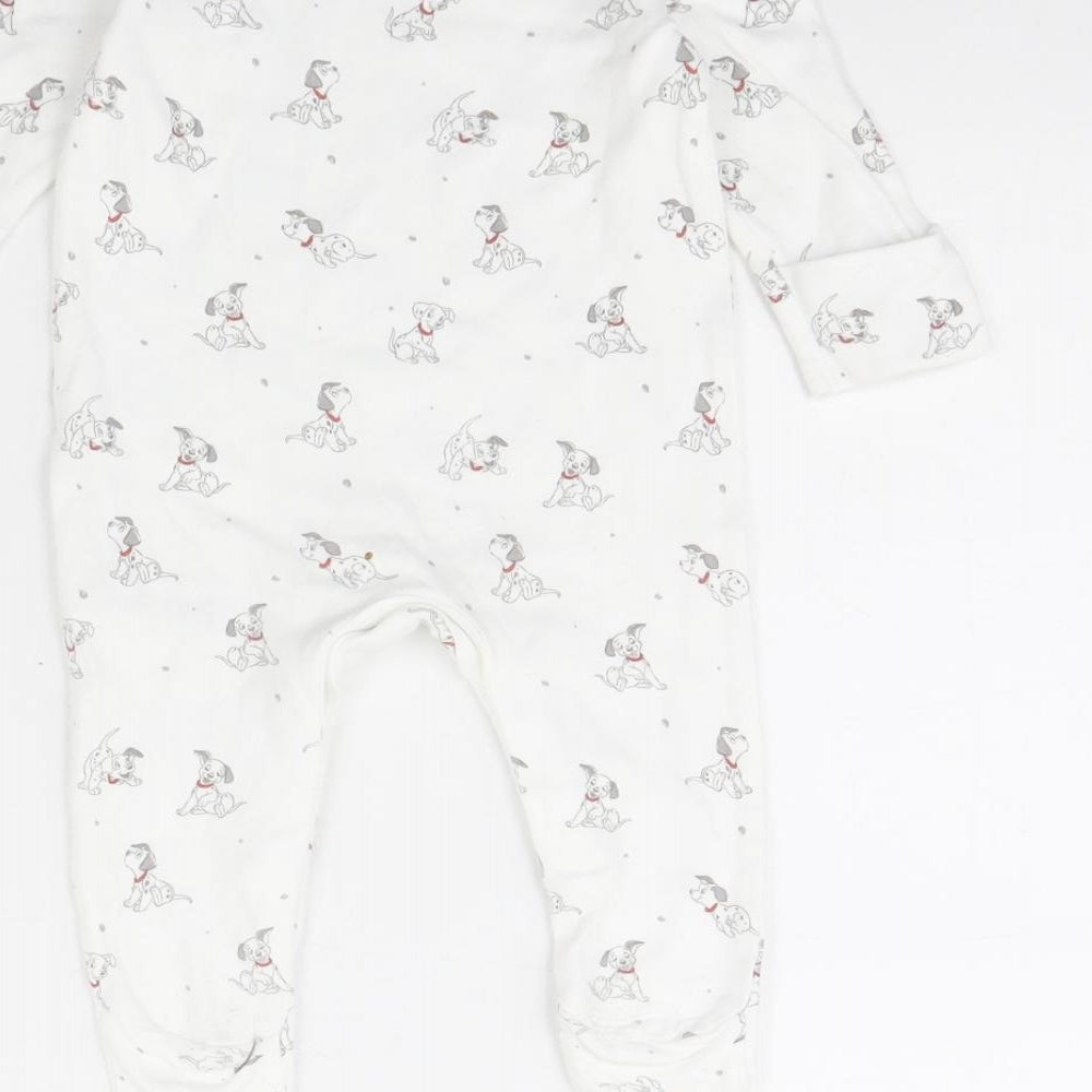 Disney Baby White Animal Print  Babygrow One-Piece Size 3-6 Months  - Disney