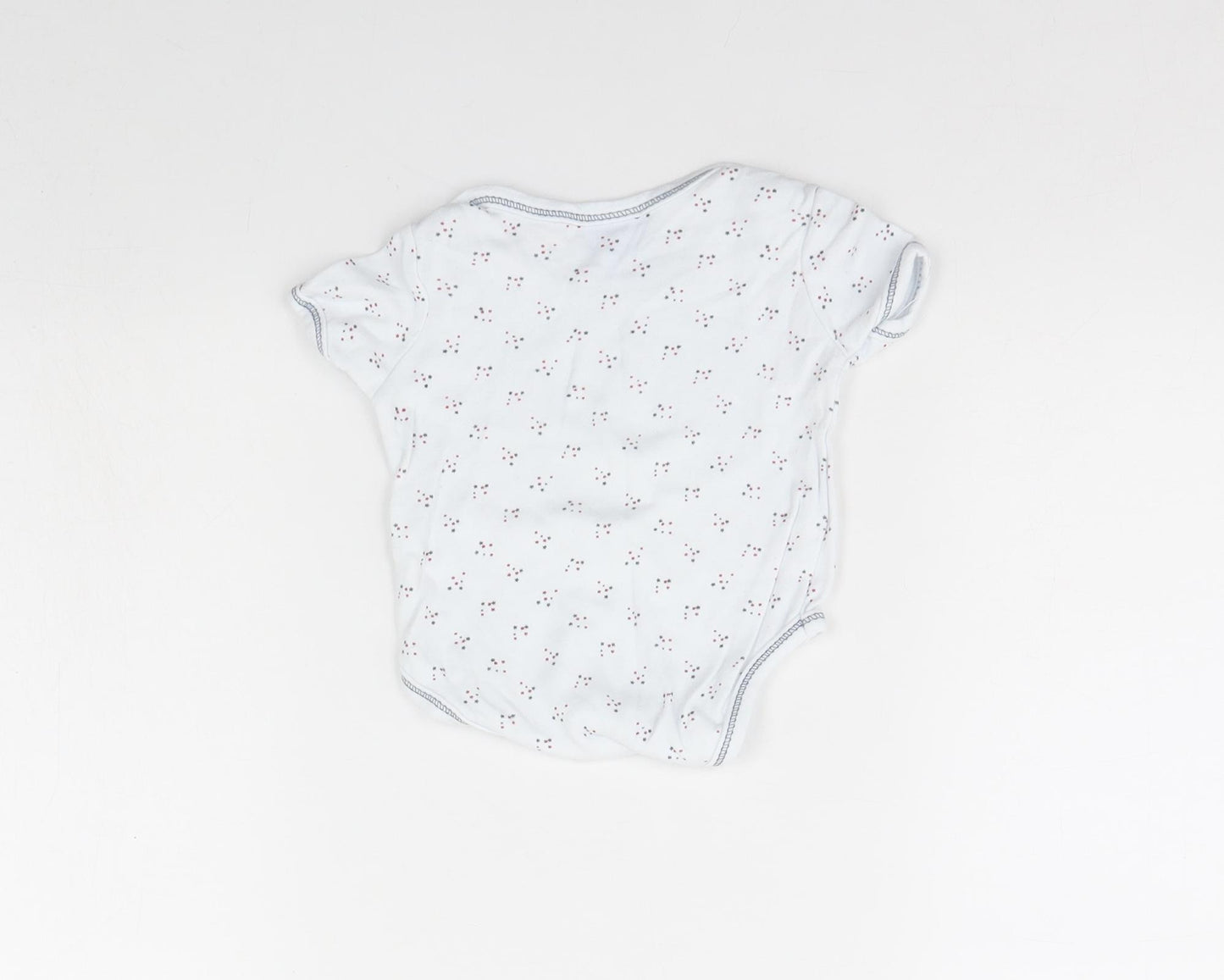 Bebe Bonito Baby White Flecked  Babygrow One-Piece Size 3-6 Months