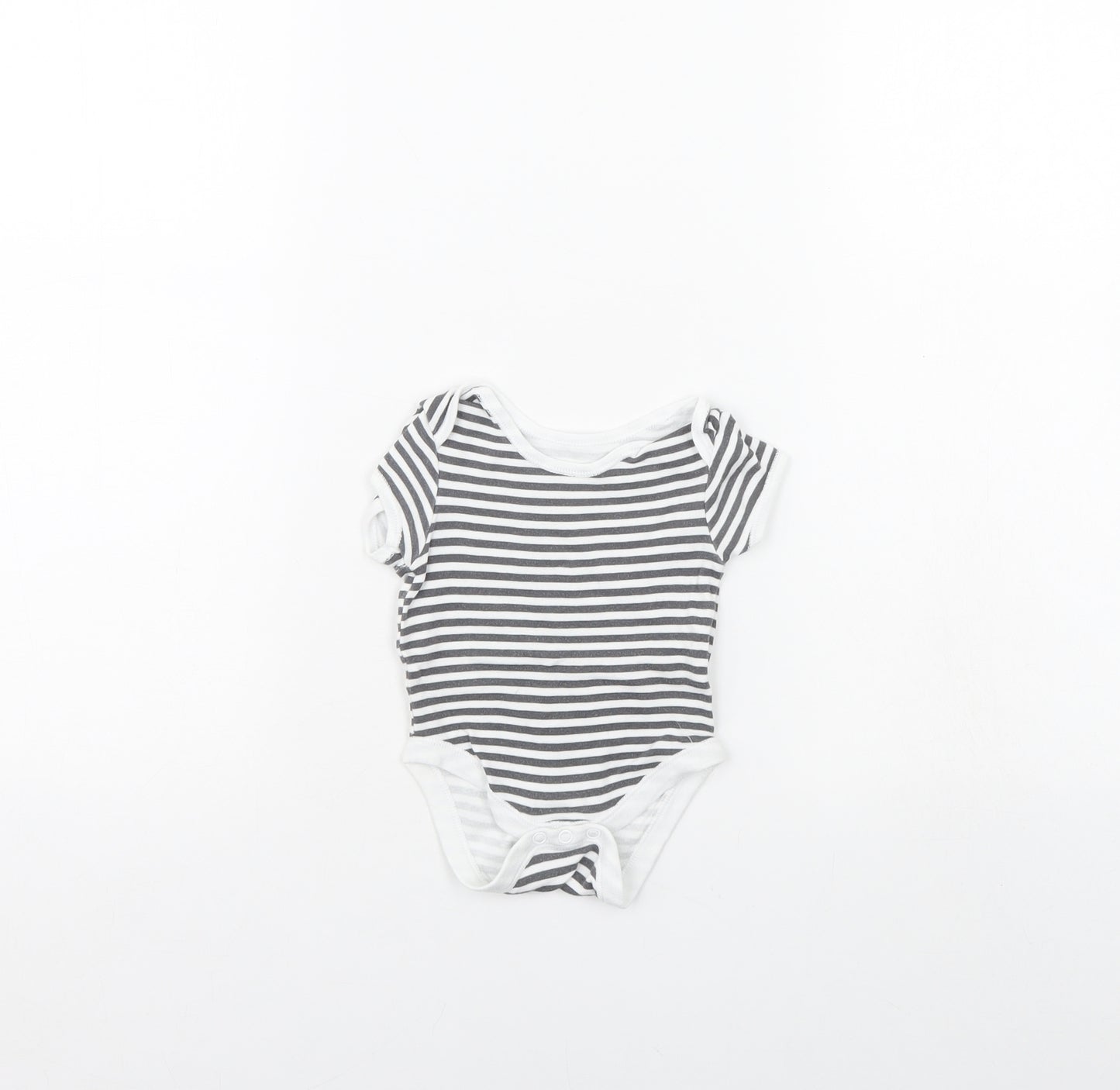 Primark Baby Grey Striped  Babygrow One-Piece Size 0-3 Months