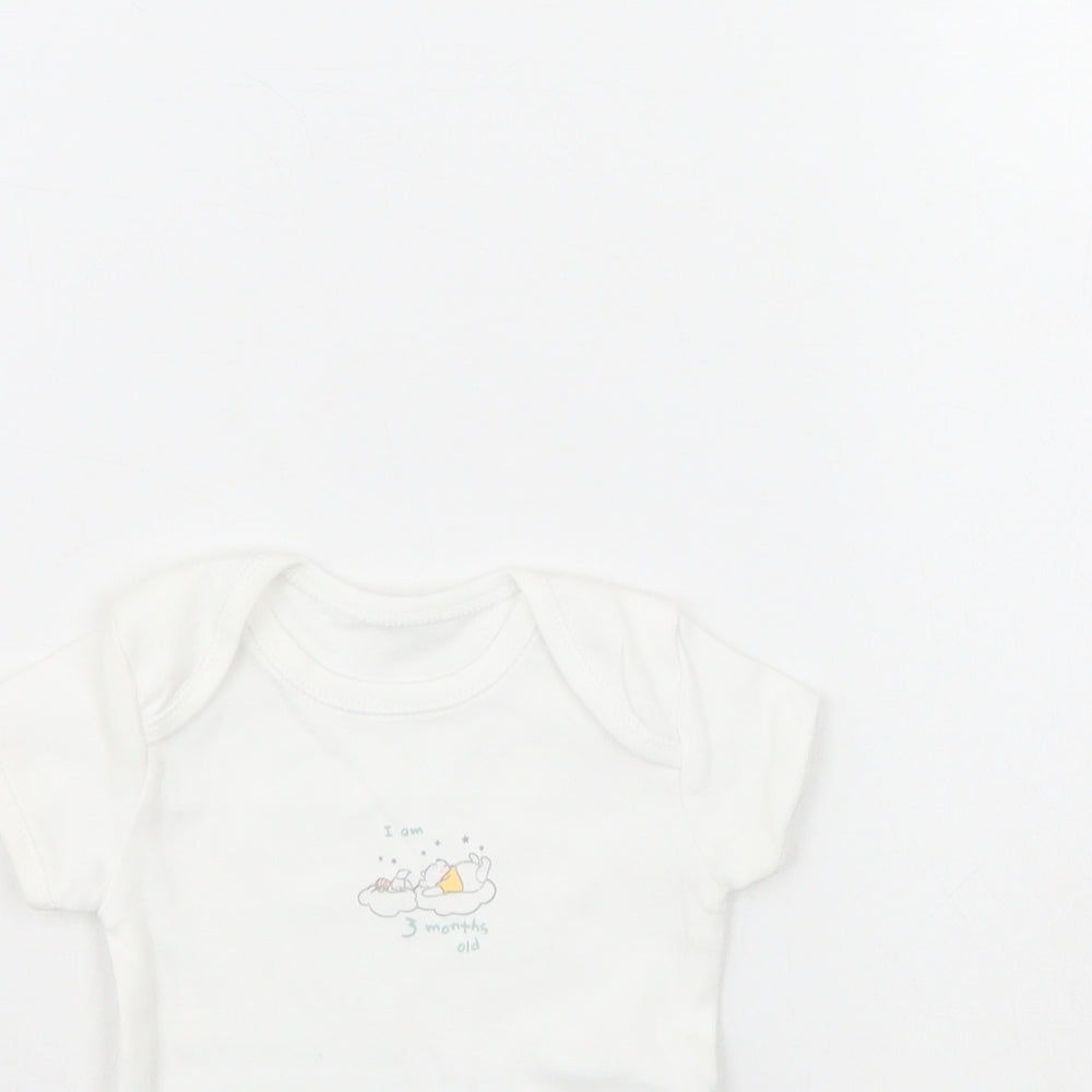 George Baby White   Babygrow One-Piece Size 0-3 Months
