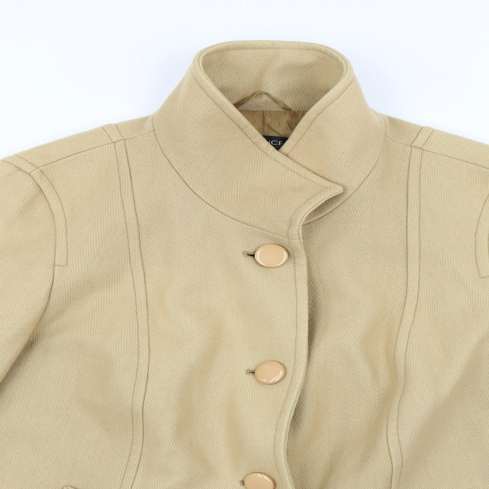 essence Womens Beige   Pea Coat Coat Size 22