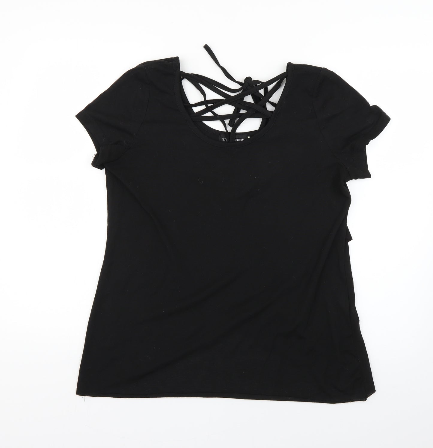 fancy cube Womens Black   Basic T-Shirt Size XL