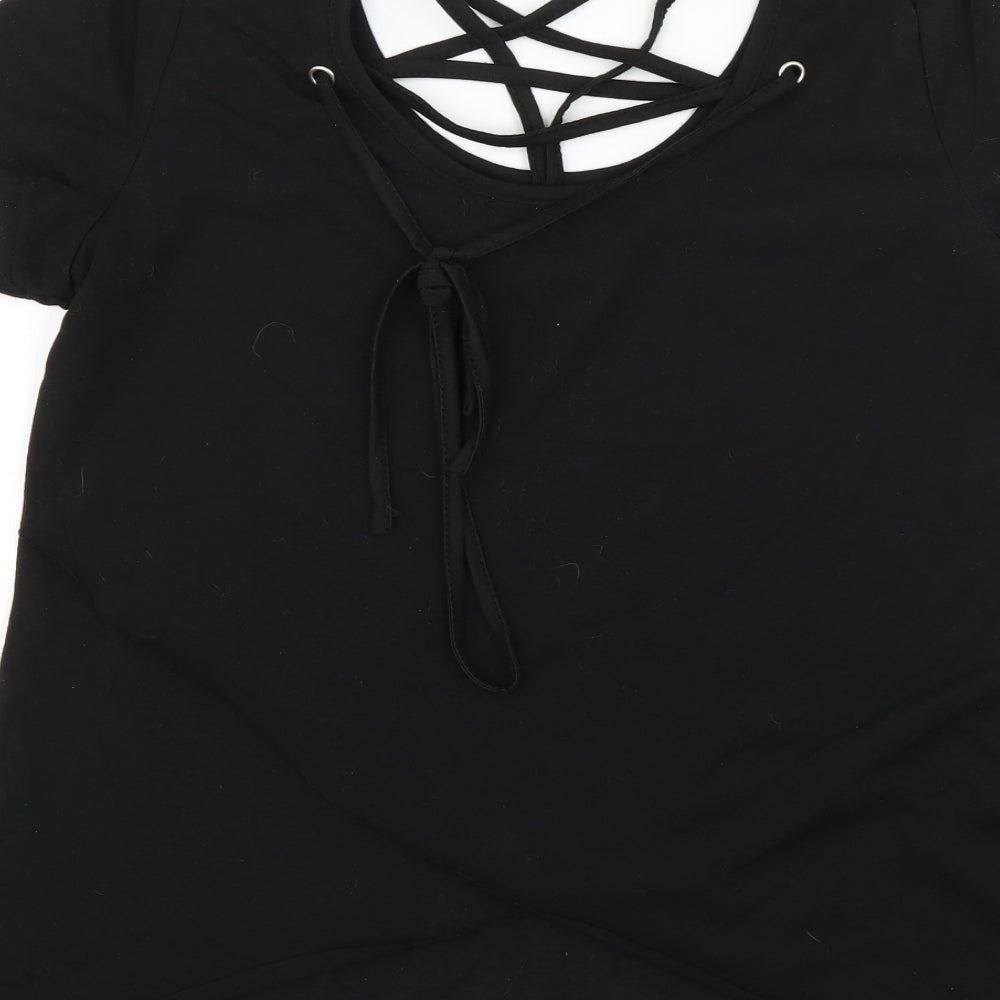 fancy cube Womens Black   Basic T-Shirt Size XL