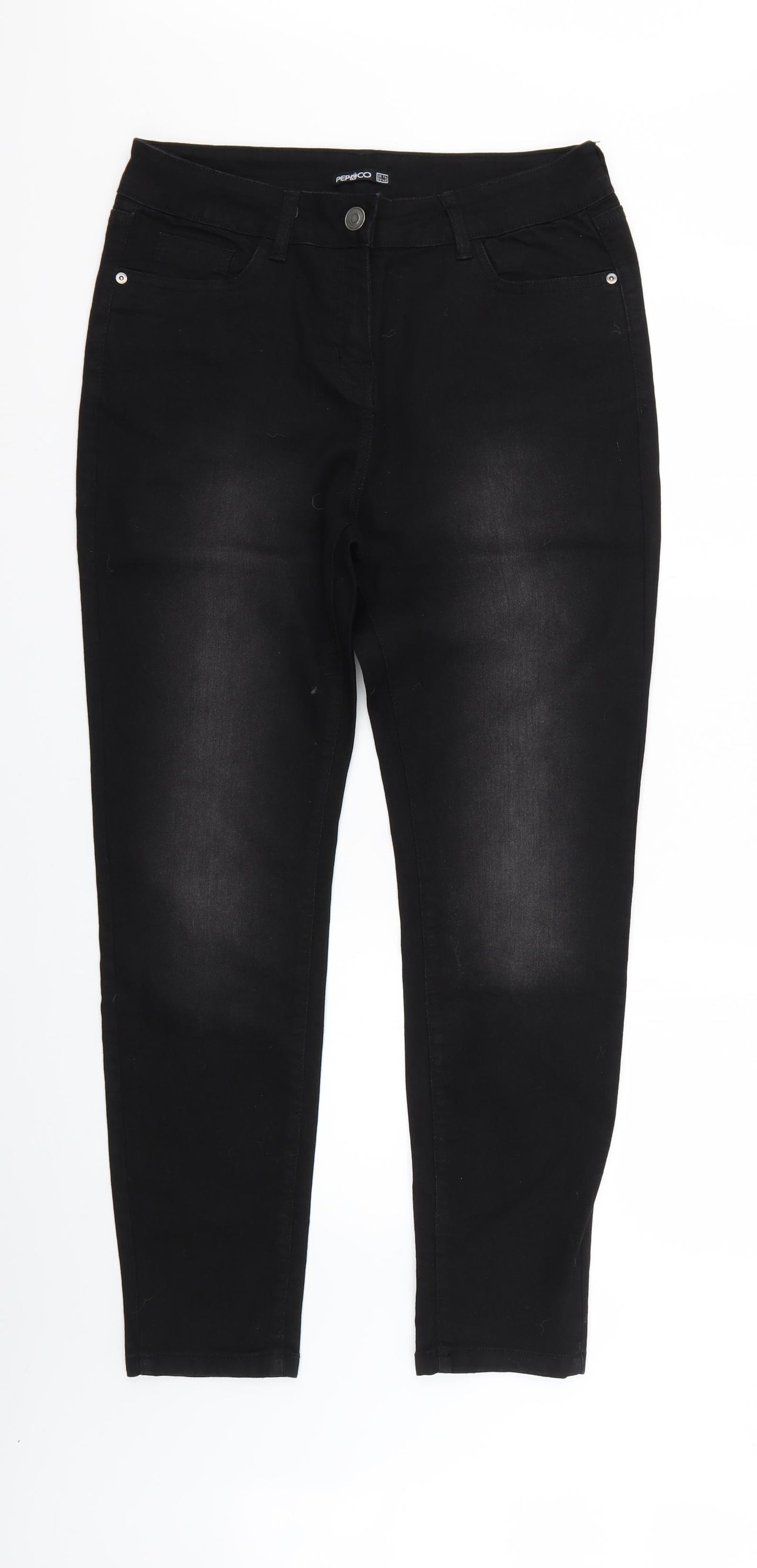 pep&co Womens Black   Skinny Jeans Size 14 L28 in