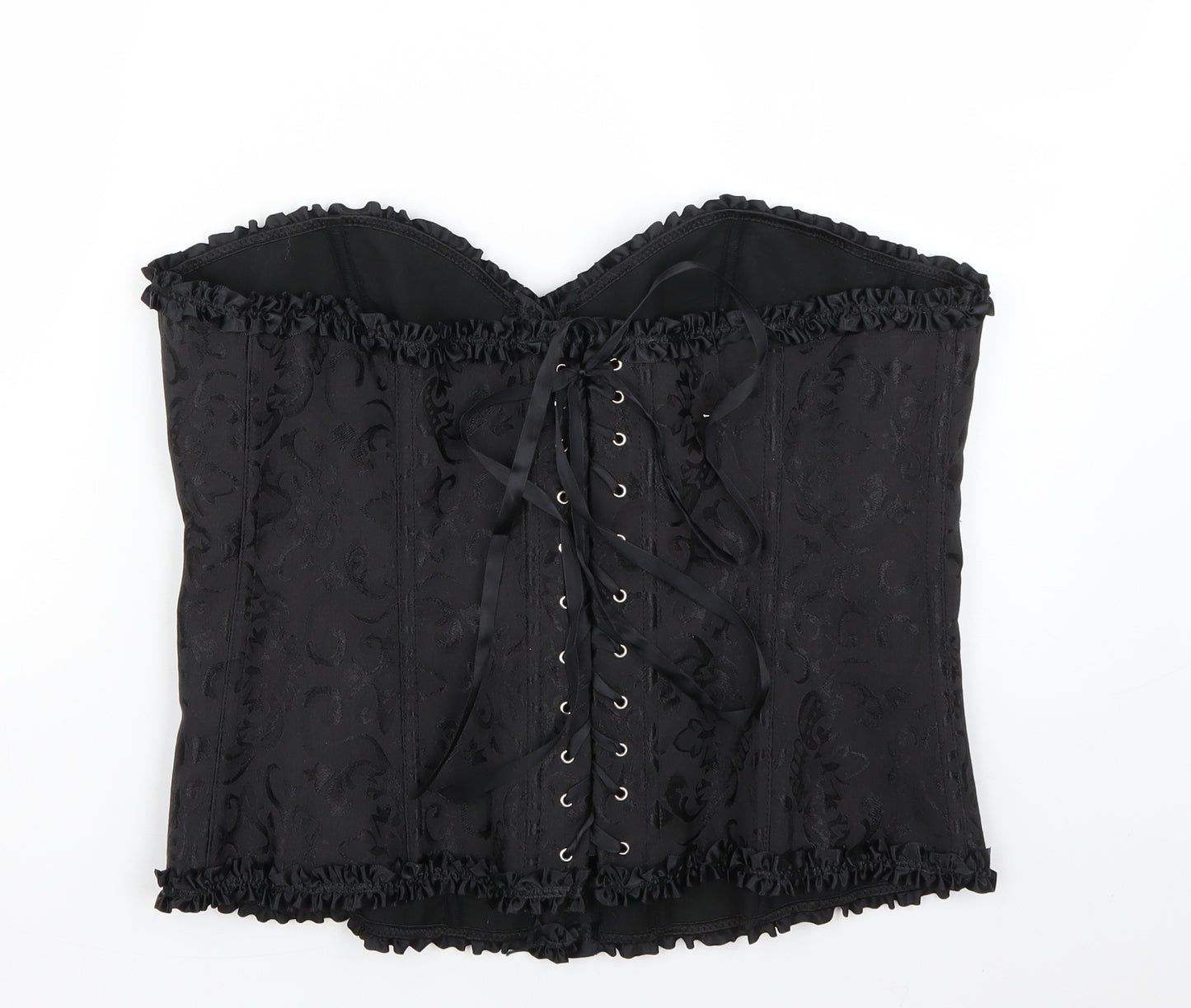 Preworn Womens Black Geometric  Basic Blouse Size 4XL