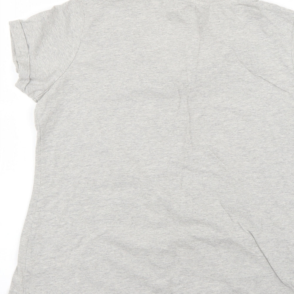 George Womens Grey Geometric  Basic T-Shirt Size 16  - Christmas