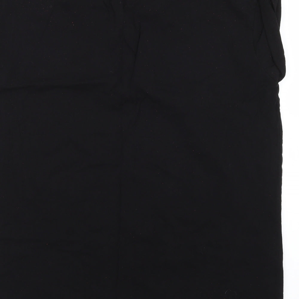 Atmosphere Womens Black Geometric  Basic T-Shirt Size 16  - Christmas