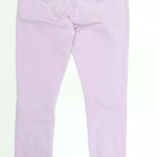 Papaya Womens Purple   Mom Jeans Size 14 L28 in