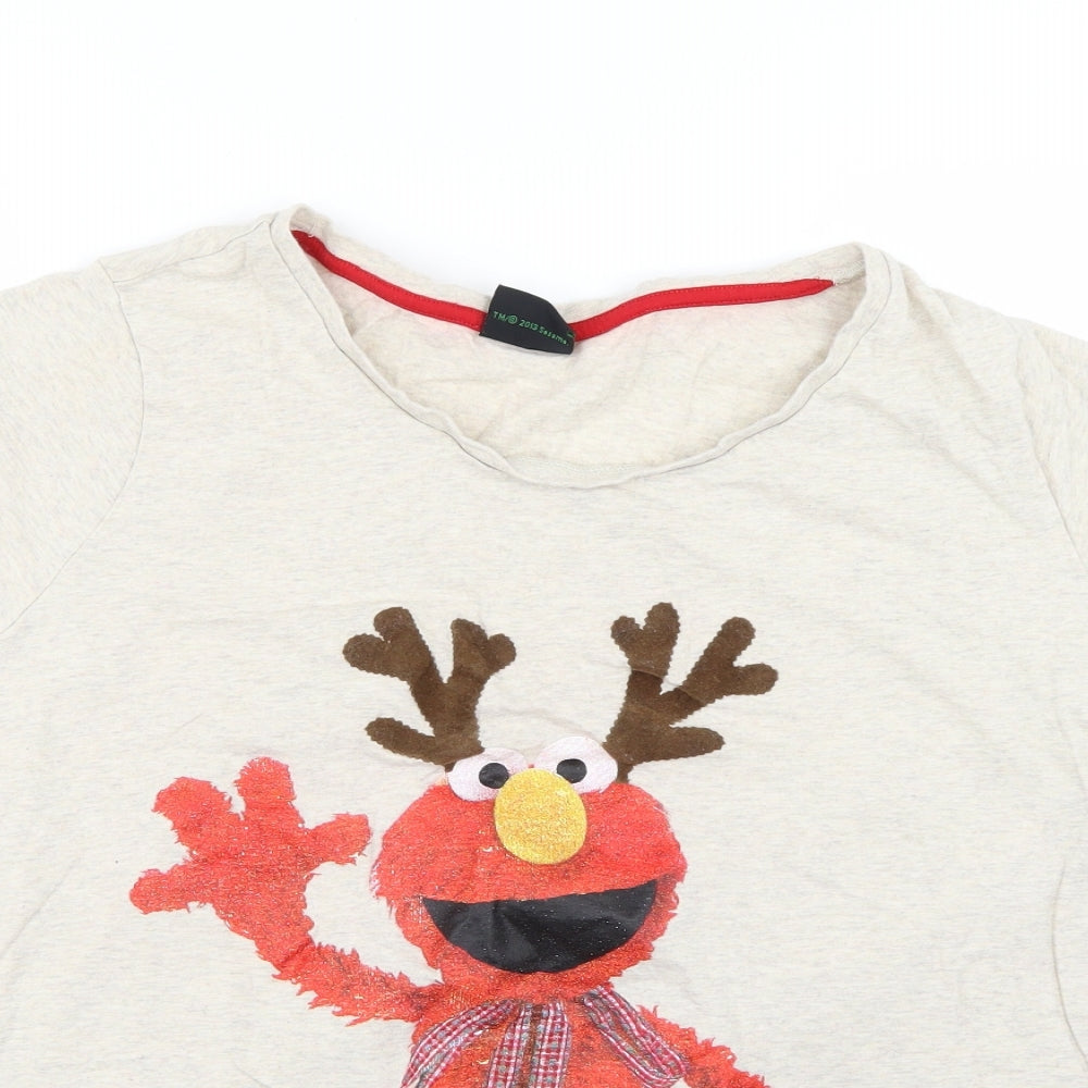 George Womens Beige Geometric  Basic T-Shirt Size 20  - Christmas