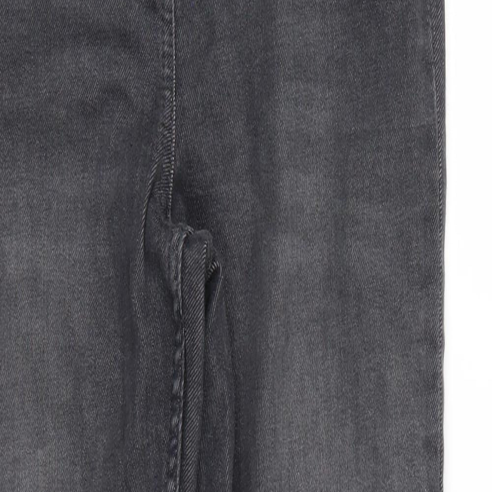Papaya Womens Grey Houndstooth  Skinny Jeans Size 14 L29 in