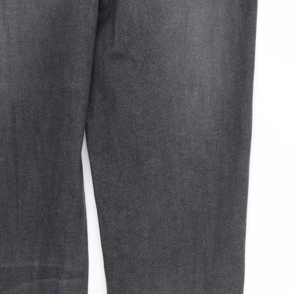 Papaya Womens Grey Houndstooth  Skinny Jeans Size 14 L29 in