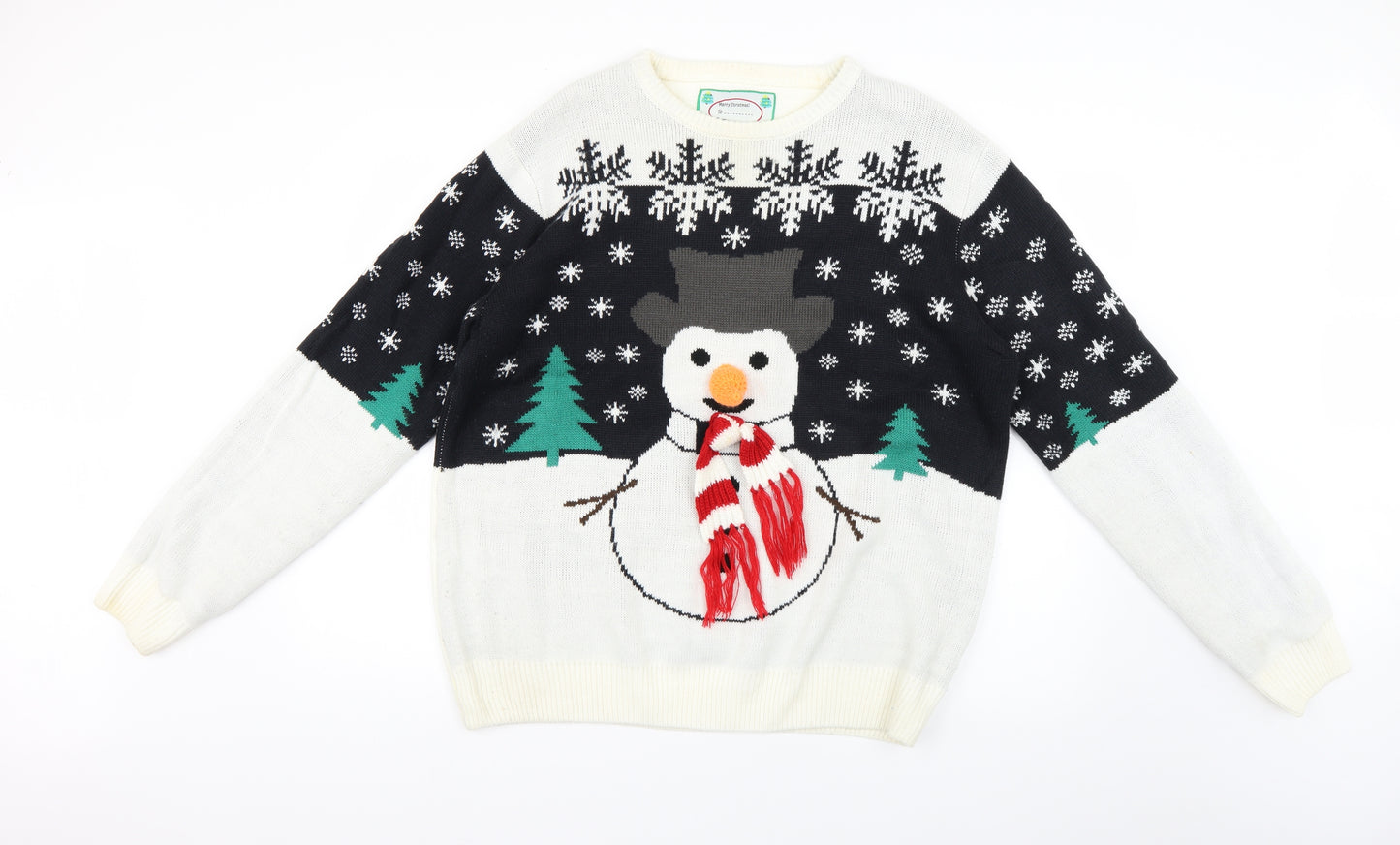 Cedar Wood State Mens Multicoloured Geometric  Pullover Jumper Size XL  - Christmas