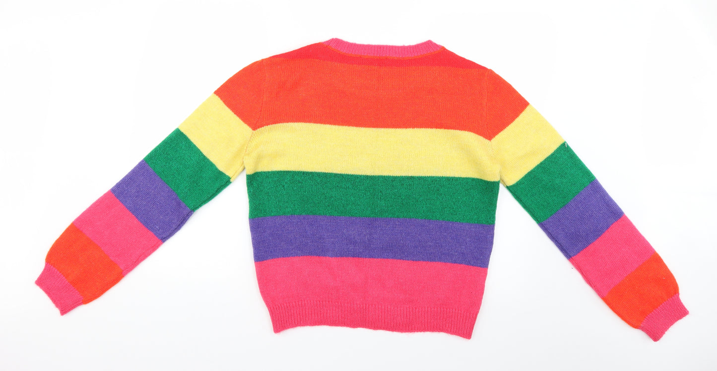 Primark Womens Multicoloured Striped  Pullover Jumper Size 12
