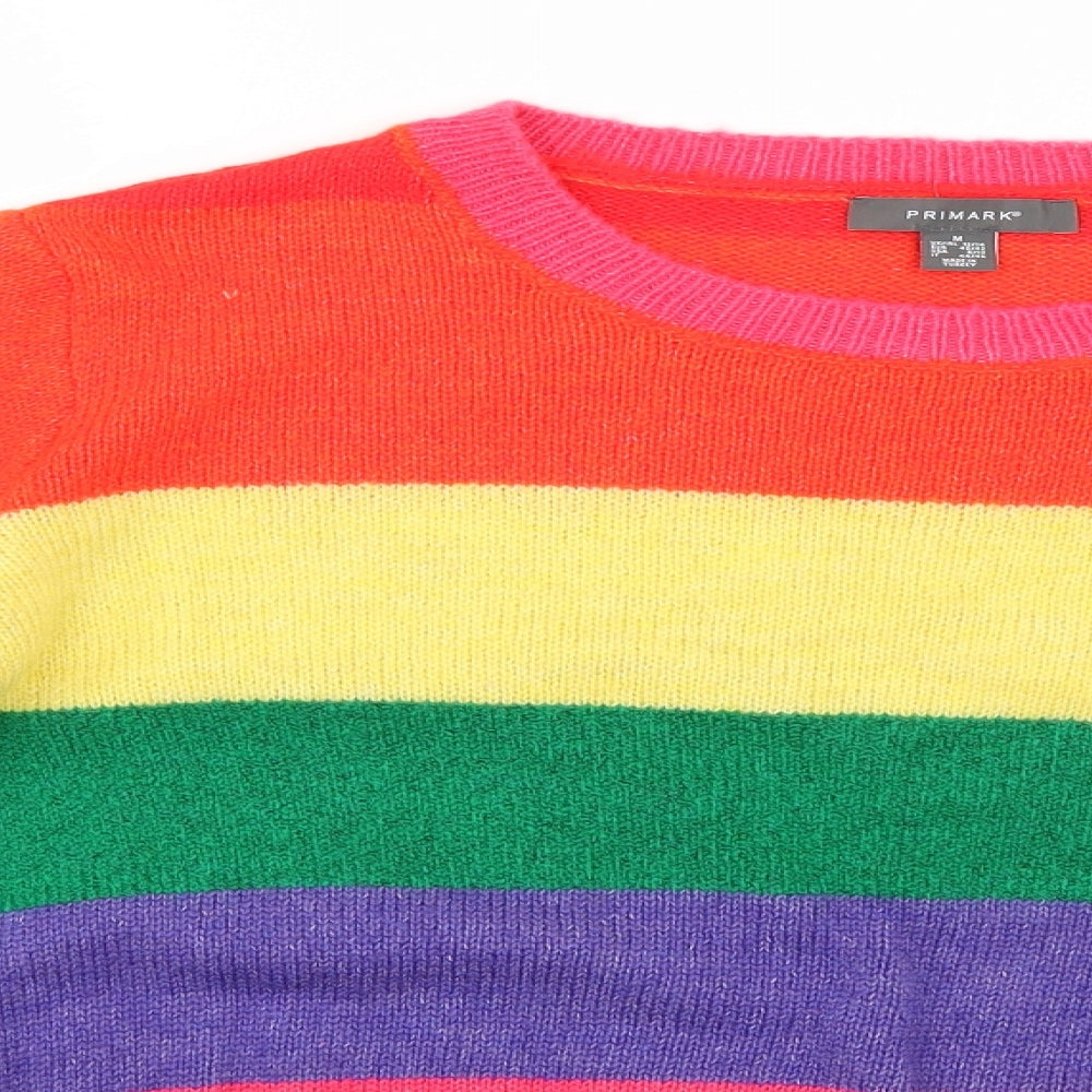 Primark Womens Multicoloured Striped  Pullover Jumper Size 12